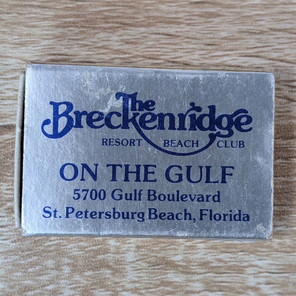 Vintage Breckenridge Resort Beach Club Matchbook St Petersburg Beach FL